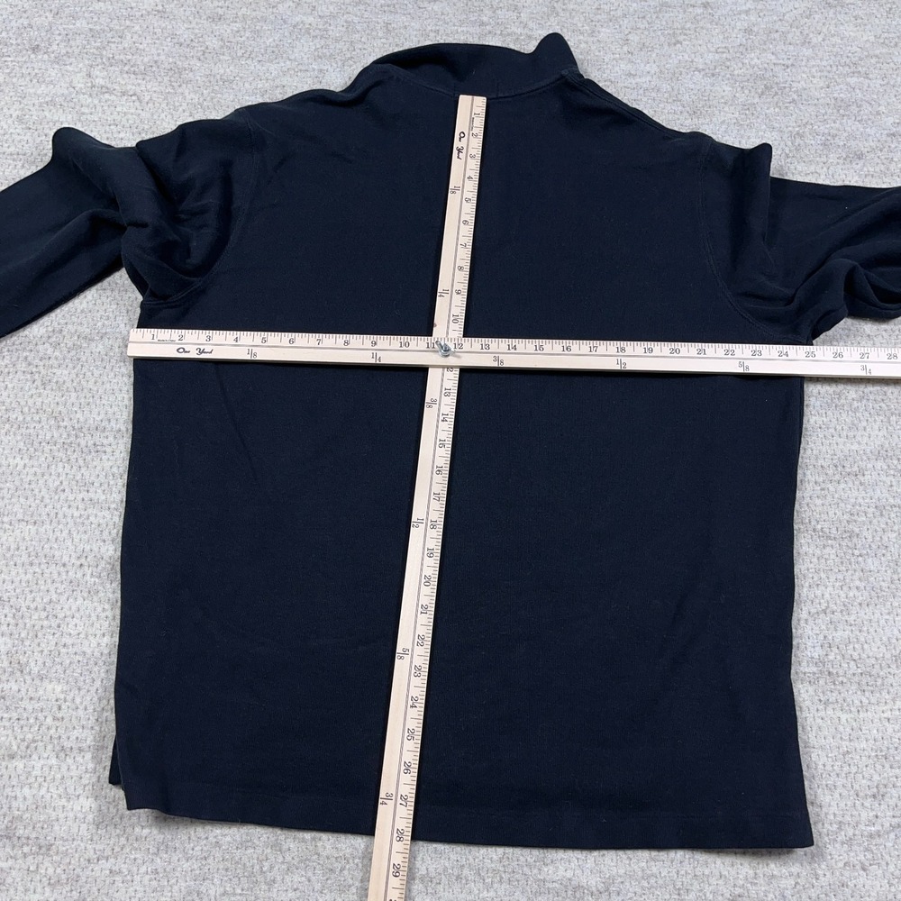Polo Ralph Lauren Sweater Men XL Black Pullover Quarter Zip Estate Rib Flesh - Picture 9 of 13